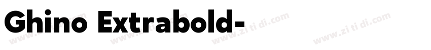 Ghino Extrabold字体转换